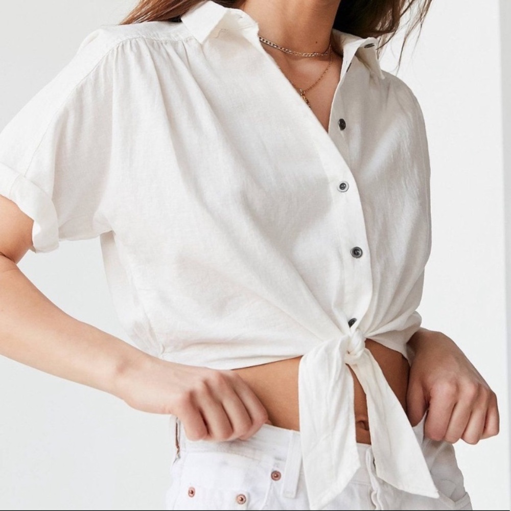 BDG Jena Tie Front Blouse
